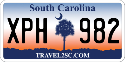 SC license plate XPH982