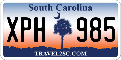 SC license plate XPH985