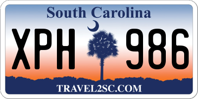 SC license plate XPH986