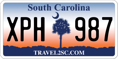 SC license plate XPH987