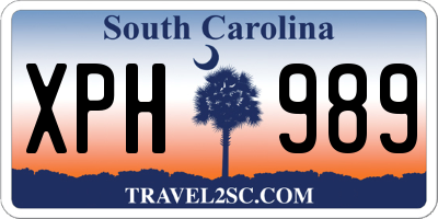 SC license plate XPH989