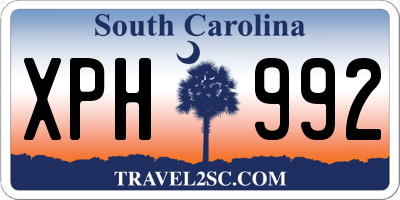 SC license plate XPH992