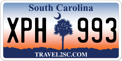 SC license plate XPH993