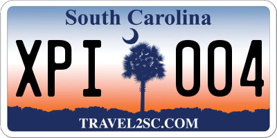 SC license plate XPI004
