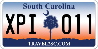 SC license plate XPI011