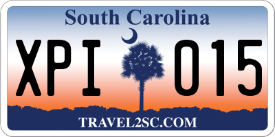 SC license plate XPI015