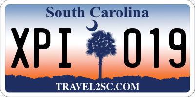 SC license plate XPI019