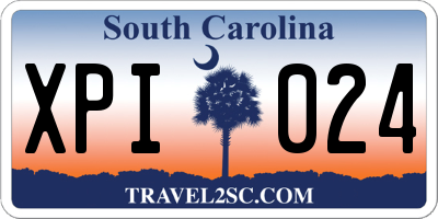 SC license plate XPI024
