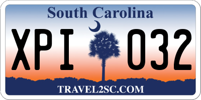 SC license plate XPI032