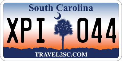 SC license plate XPI044
