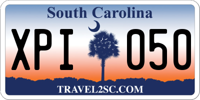 SC license plate XPI050