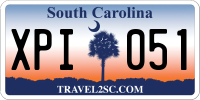 SC license plate XPI051