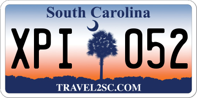 SC license plate XPI052