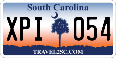 SC license plate XPI054