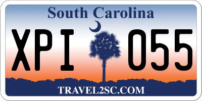 SC license plate XPI055