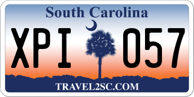 SC license plate XPI057
