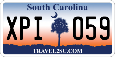 SC license plate XPI059