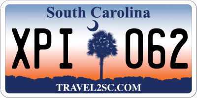 SC license plate XPI062