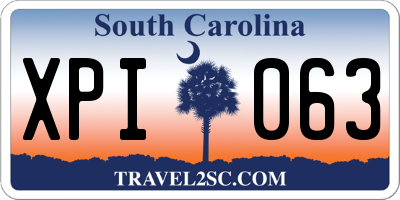 SC license plate XPI063