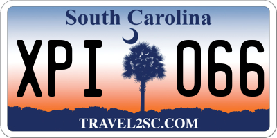 SC license plate XPI066
