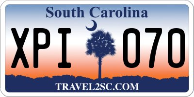 SC license plate XPI070