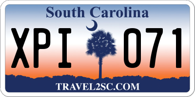 SC license plate XPI071
