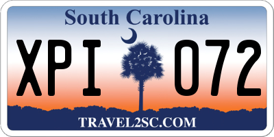SC license plate XPI072