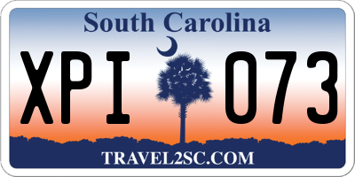 SC license plate XPI073