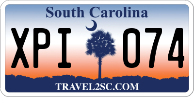 SC license plate XPI074