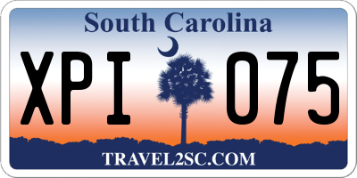 SC license plate XPI075