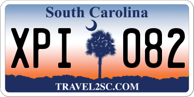 SC license plate XPI082