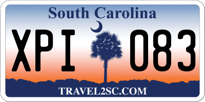SC license plate XPI083