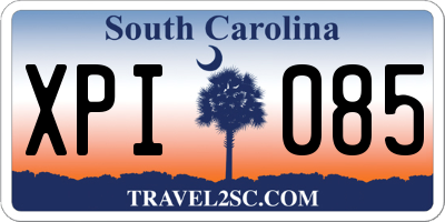 SC license plate XPI085