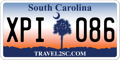 SC license plate XPI086