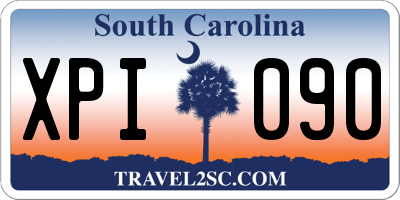 SC license plate XPI090