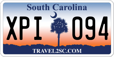 SC license plate XPI094