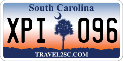 SC license plate XPI096