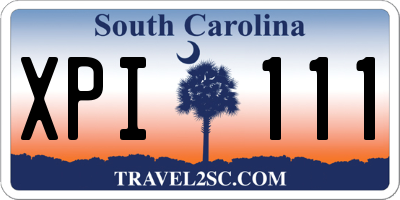 SC license plate XPI111