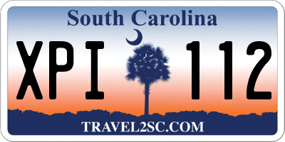 SC license plate XPI112