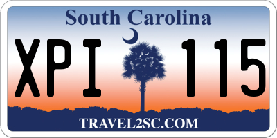 SC license plate XPI115