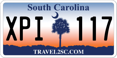 SC license plate XPI117