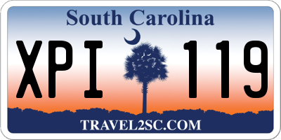 SC license plate XPI119