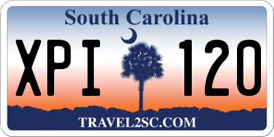SC license plate XPI120