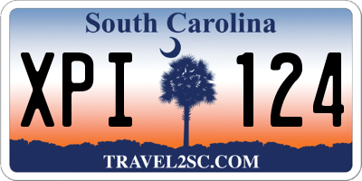 SC license plate XPI124