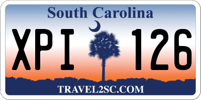 SC license plate XPI126
