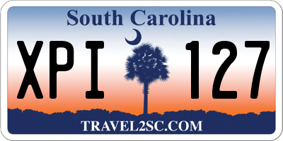 SC license plate XPI127