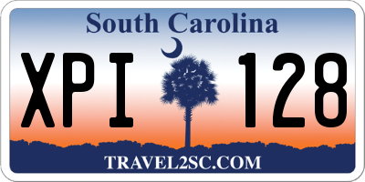 SC license plate XPI128