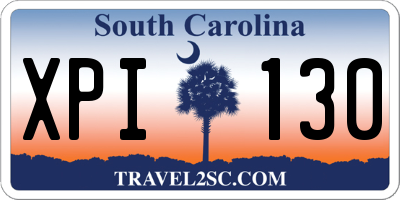 SC license plate XPI130