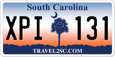SC license plate XPI131