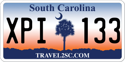 SC license plate XPI133